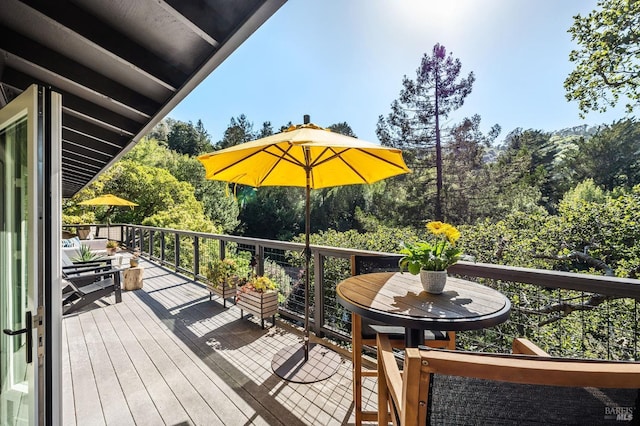 view of wooden deck