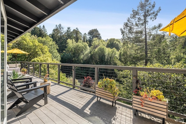 view of wooden terrace