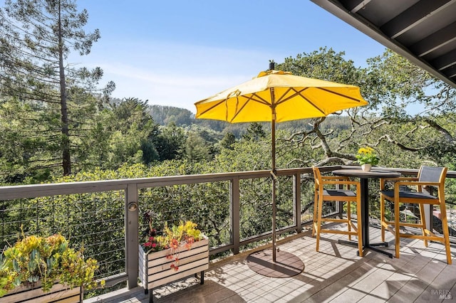 view of wooden deck