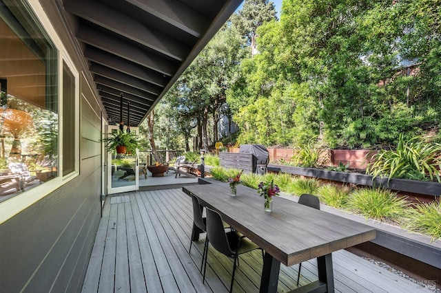 view of wooden terrace