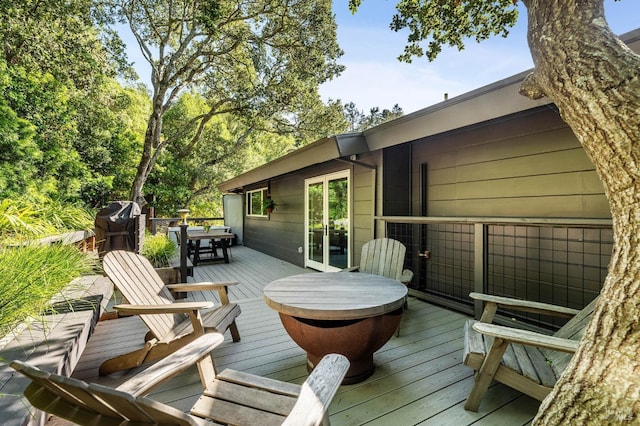 view of wooden deck