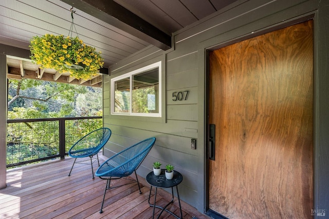 view of doorway to property