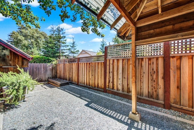 view of yard with a patio area