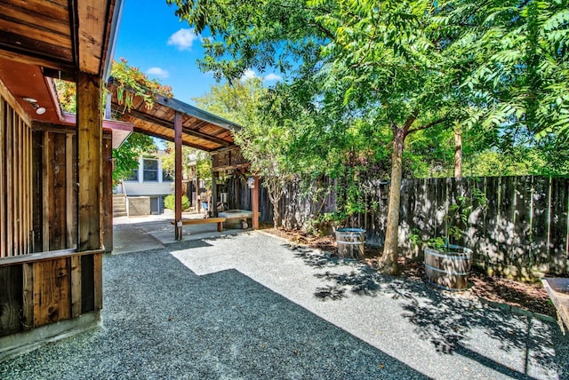 view of yard featuring a patio