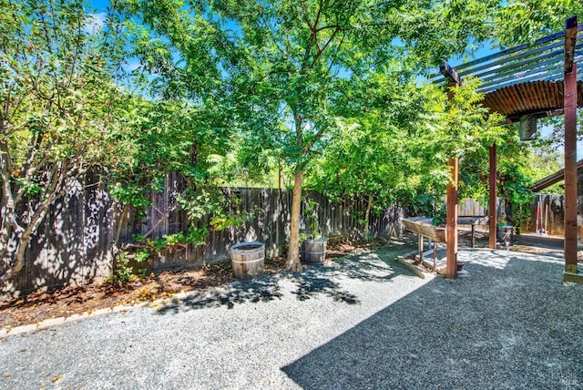 view of yard with a patio area