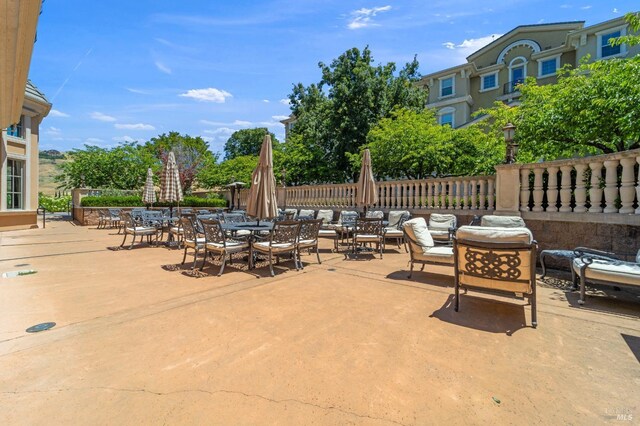 1120 Sonata Dr, Vallejo, CA 94591 - view of patio with outdoor dining area and fence