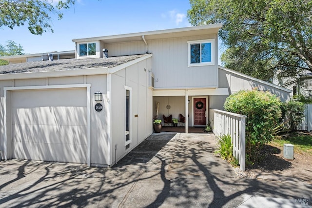 view of front of home featuring a garage