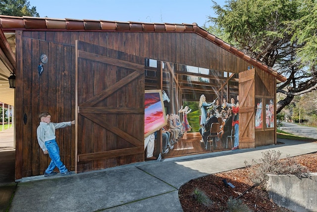 view of horse barn