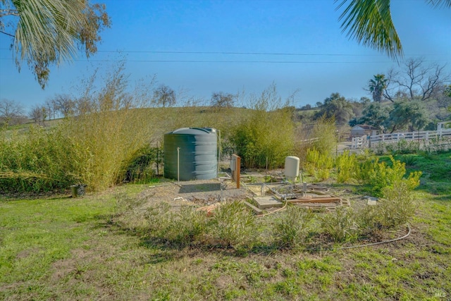 view of yard featuring a rural view