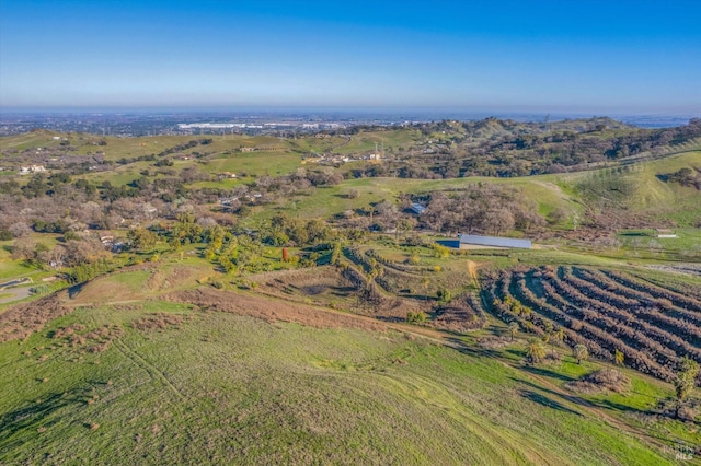 aerial view featuring a rural view