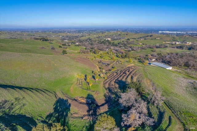 drone / aerial view with a rural view