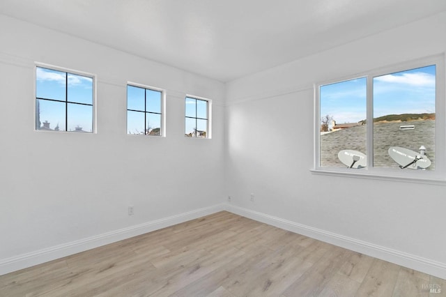 empty room featuring light hardwood / wood-style flooring