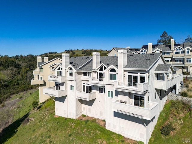 bird's eye view featuring a residential view