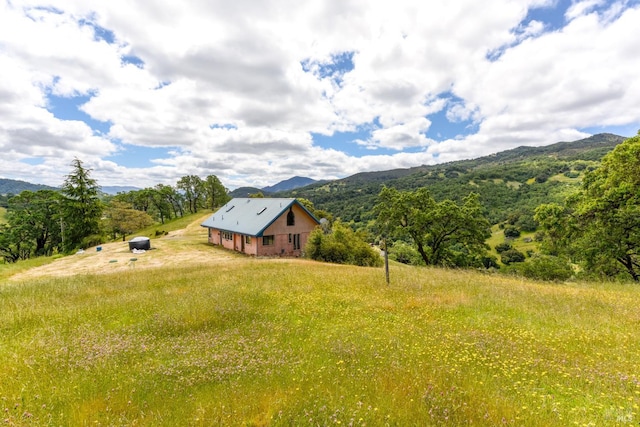 property view of mountains with a rural view