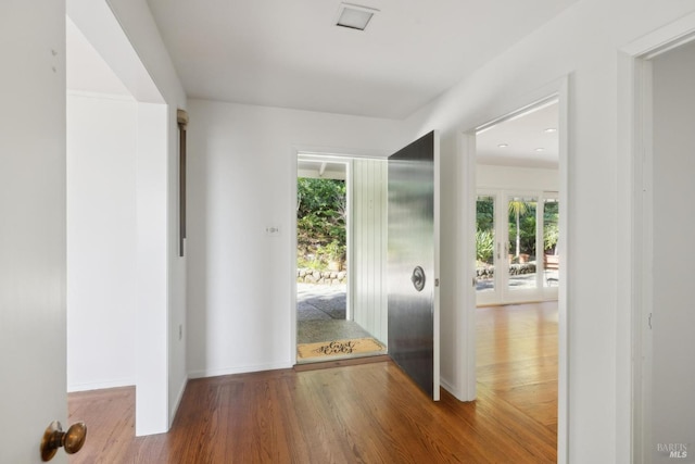 interior space featuring wood-type flooring