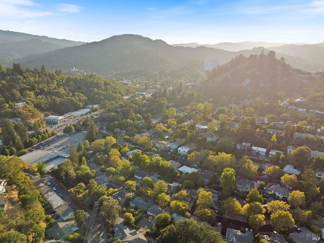 bird's eye view featuring a mountain view