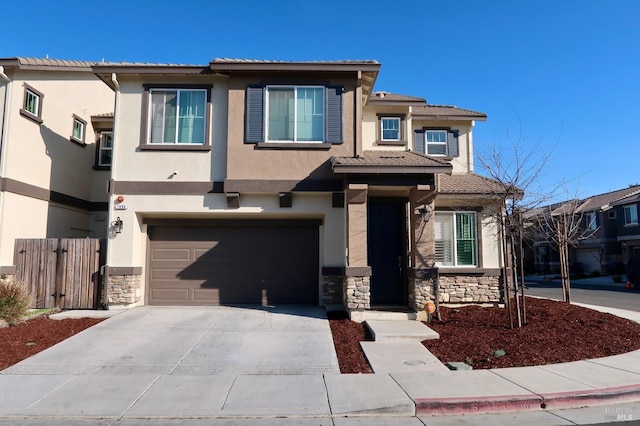 view of front of home featuring a garage