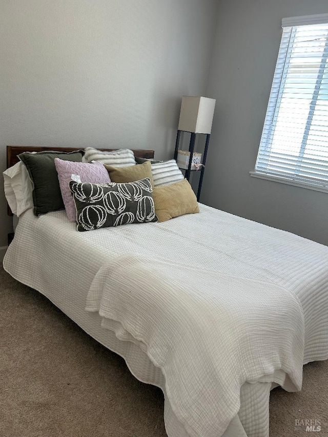 bedroom featuring carpet