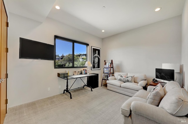 view of carpeted living room