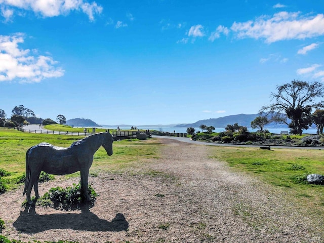 view of property's community featuring a rural view and a mountain view