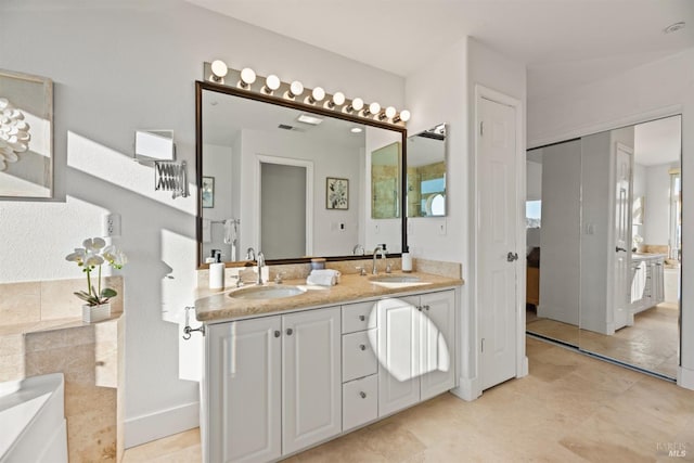 bathroom with vanity