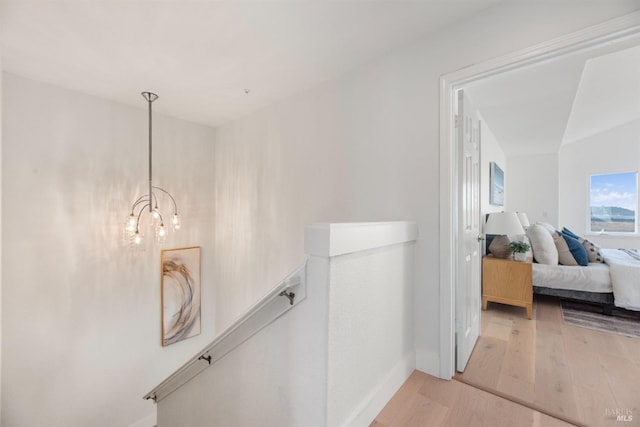 hallway featuring light wood-type flooring