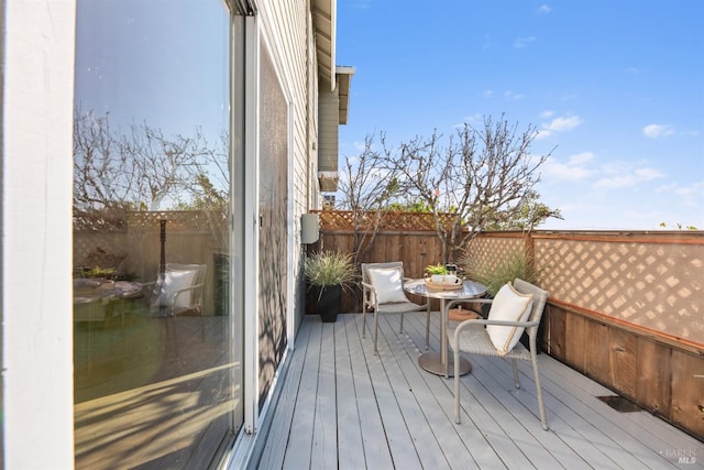 view of wooden deck