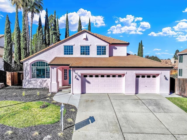 view of front facade featuring a garage