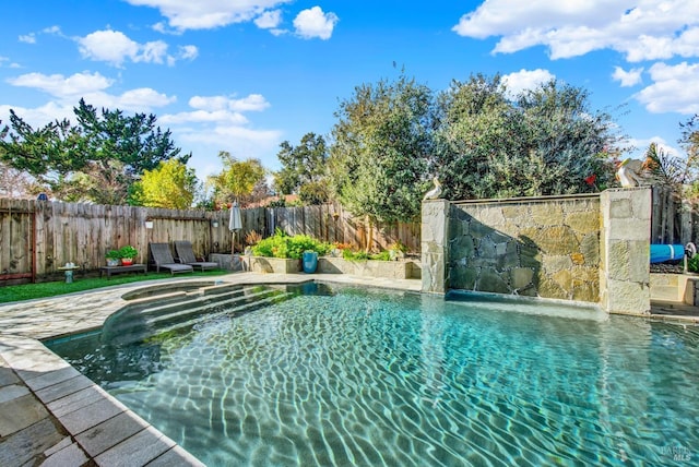 view of pool with a fenced in pool and a fenced backyard