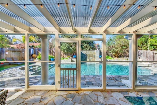 view of pool with a patio area