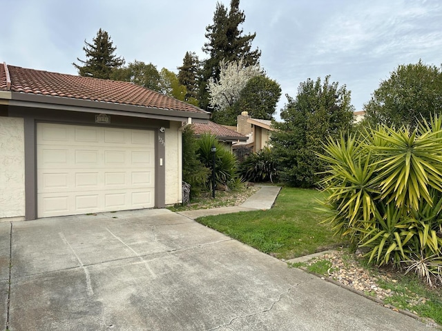 exterior space with a lawn