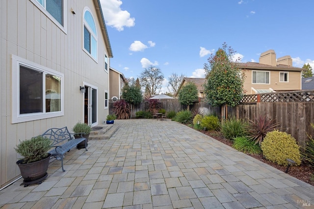 view of patio / terrace with a fenced backyard