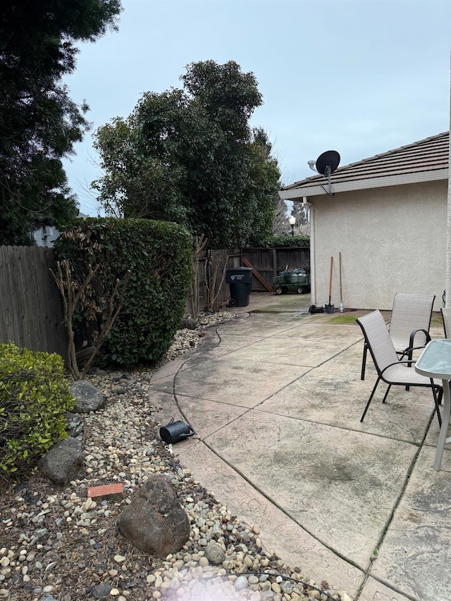 view of patio / terrace featuring a fenced backyard