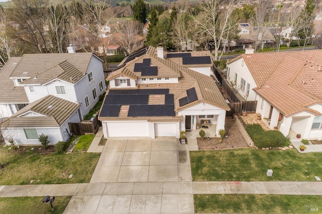 bird's eye view featuring a residential view