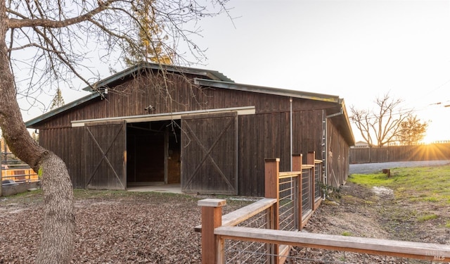 view of barn