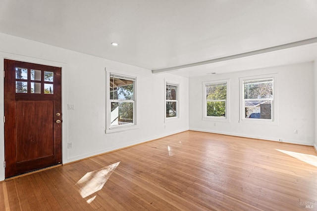 entrance foyer featuring light wood-type flooring