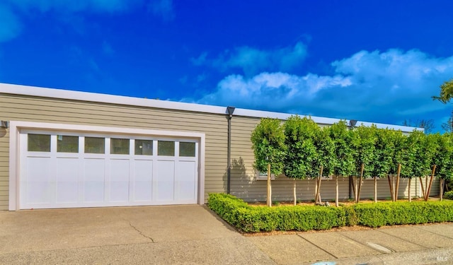 garage with driveway