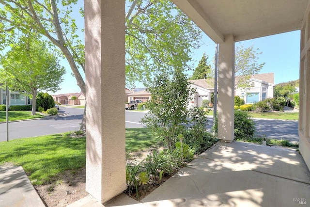 view of patio featuring a residential view