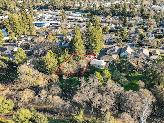 drone / aerial view featuring a residential view