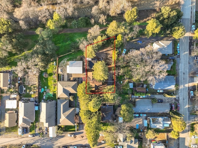 drone / aerial view with a residential view