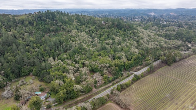 aerial view featuring a rural view