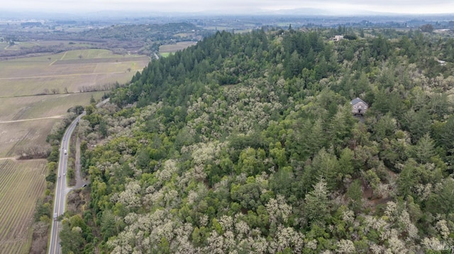 aerial view featuring a rural view