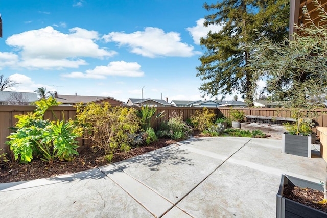 view of patio with a fenced backyard