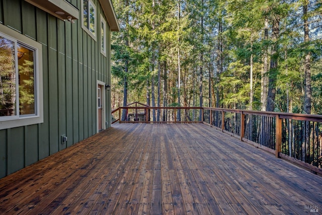 view of wooden deck