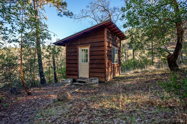 view of outdoor structure