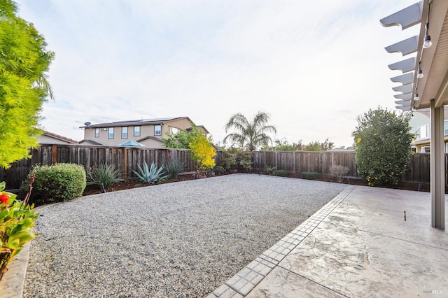 view of yard with a patio area