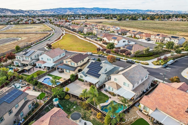 aerial view featuring a mountain view