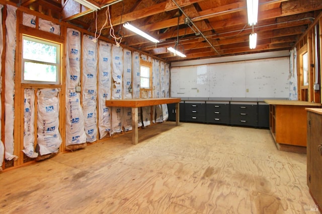 basement featuring a wealth of natural light