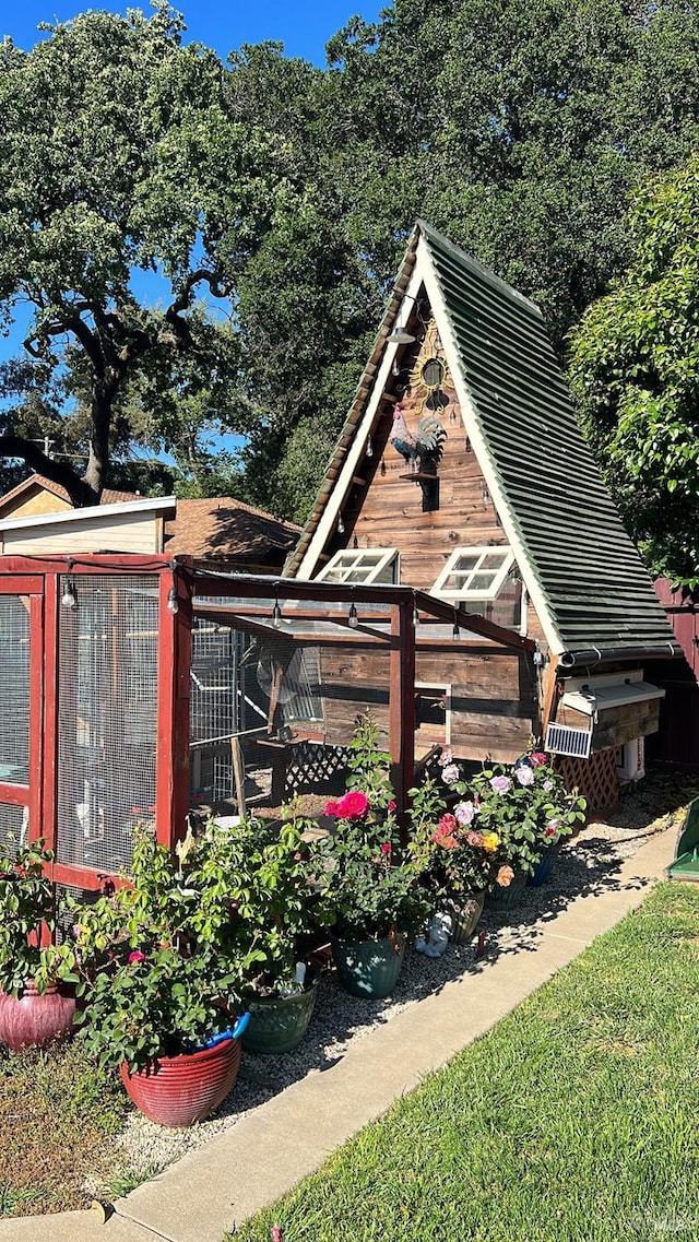 view of poultry coop