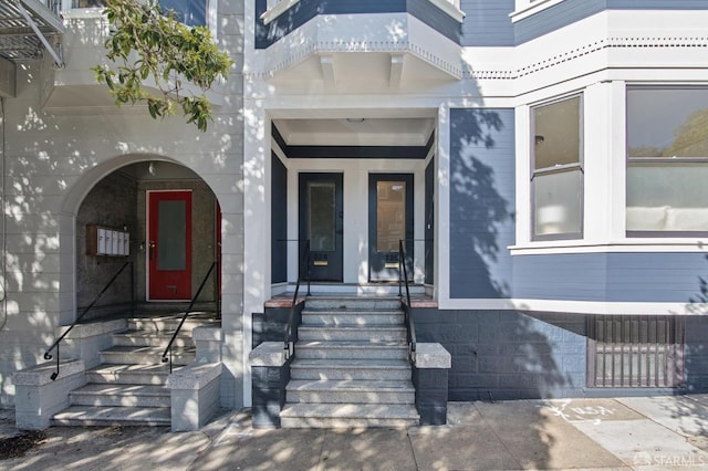 view of doorway to property